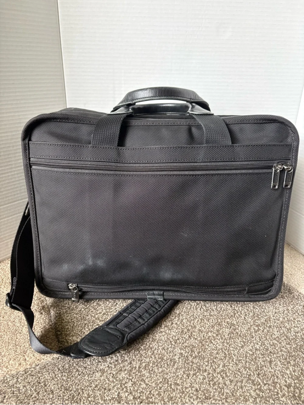 Tumi Alpha 3 Expand Briefcase Organizer Laptop Ballistic Bag Black Nylon 26141